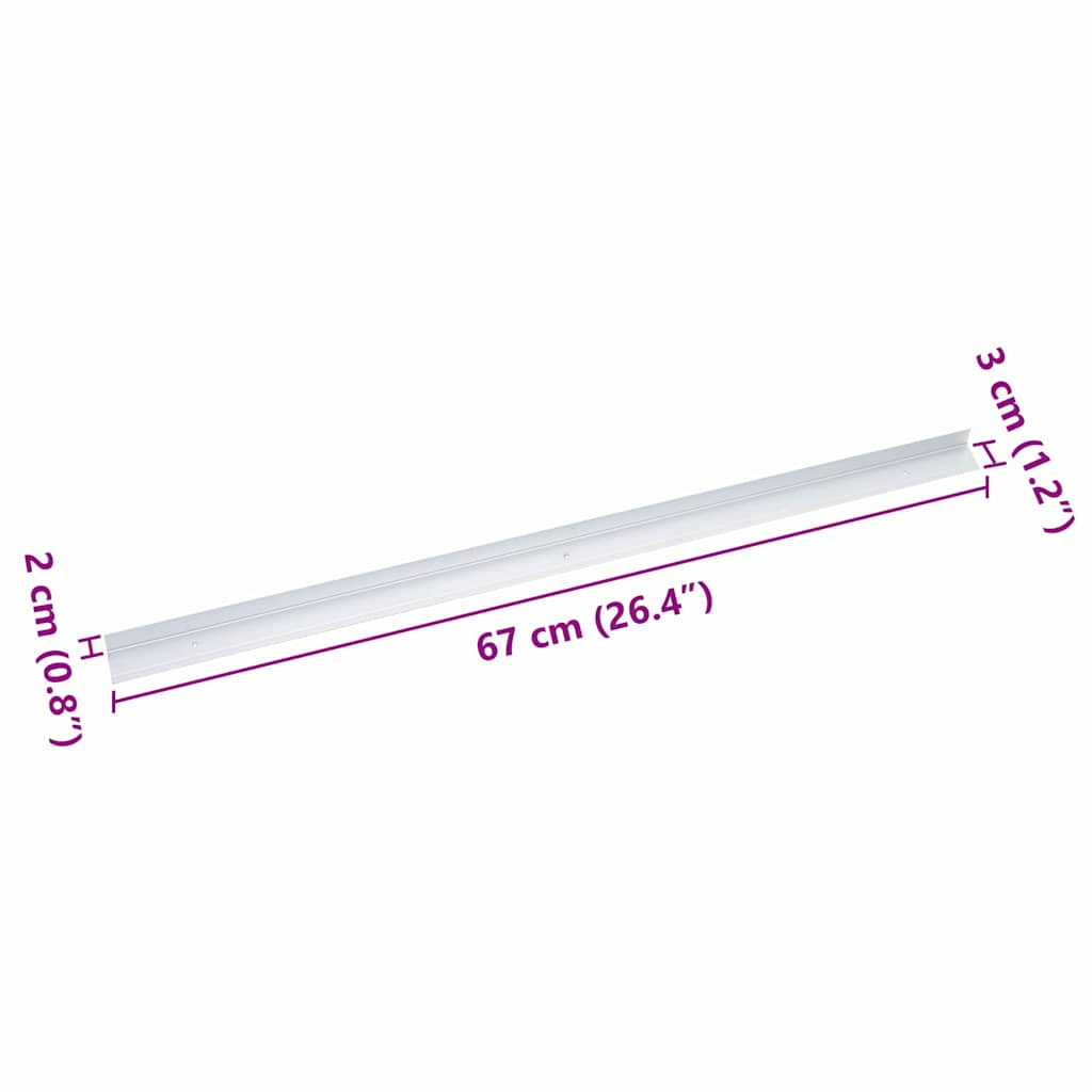 vidaXL Treppenkantenprofile 10 pcs Silber 67 x 3 x 2 cm Aluminium