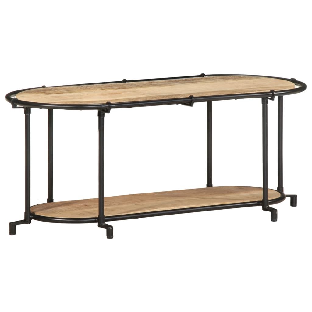 vidaXL TV-Regal 100x42x40 cm Raues Mangoholz