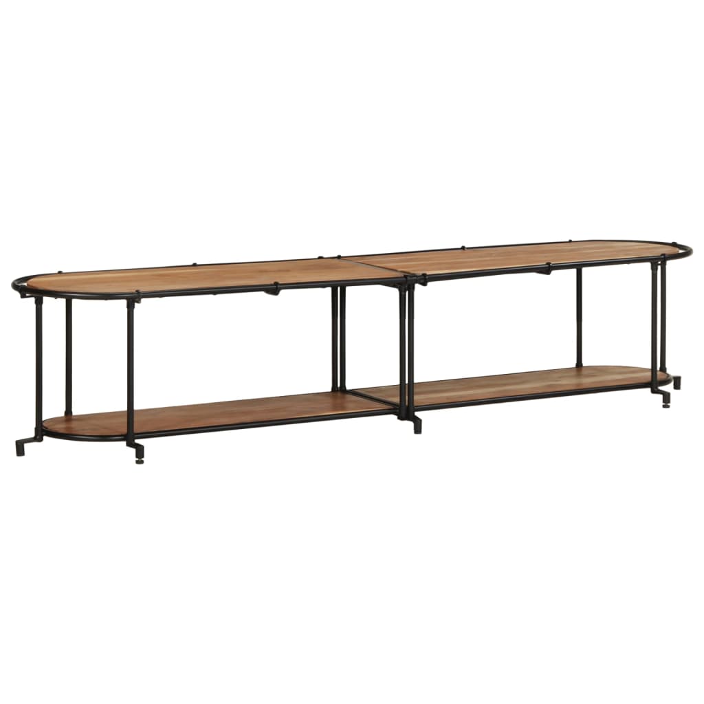 vidaXL TV-Regal 100x42x40 cm Raues Mangoholz