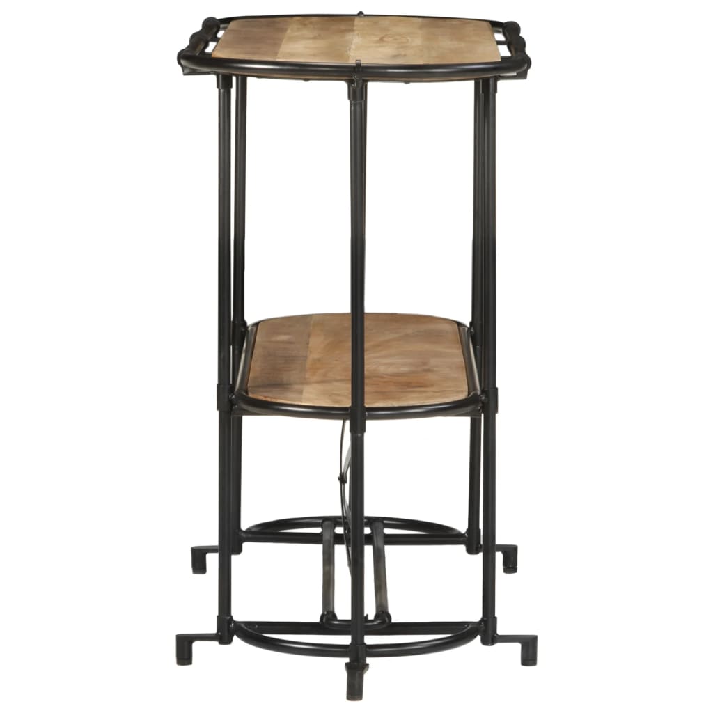 vidaXL Konsolentisch 110x42x76 cm Raues Mangoholz