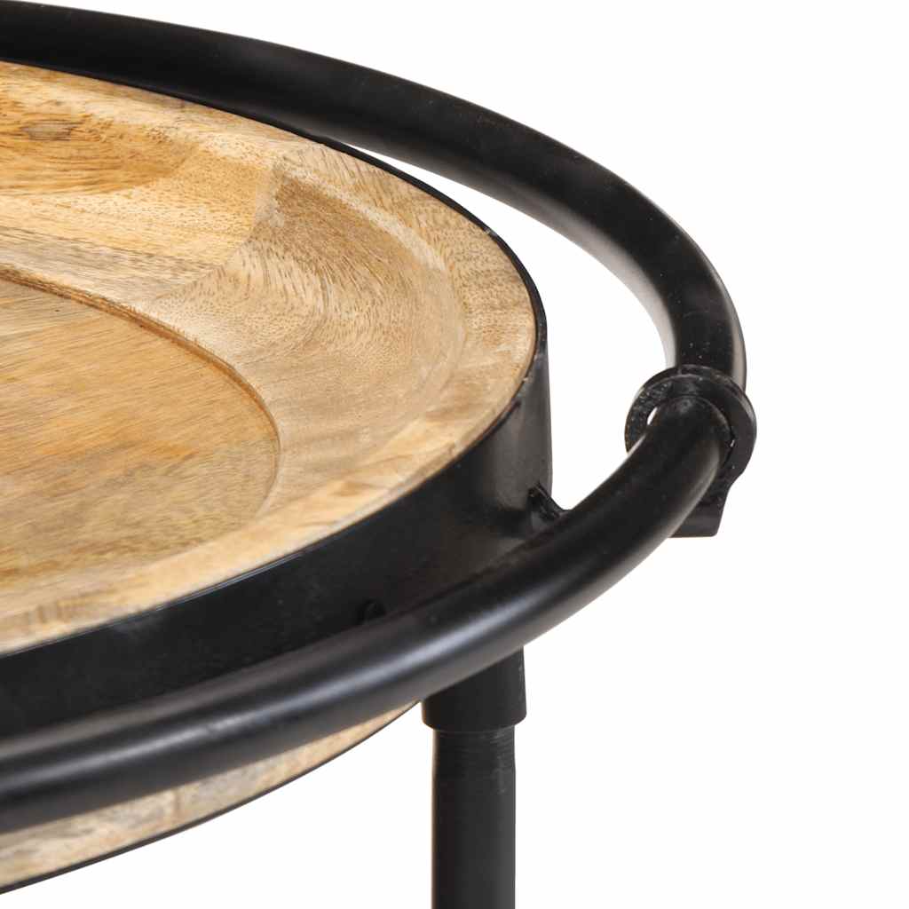 vidaXL Beistelltisch Ø55x60 cm Massivholz Mango