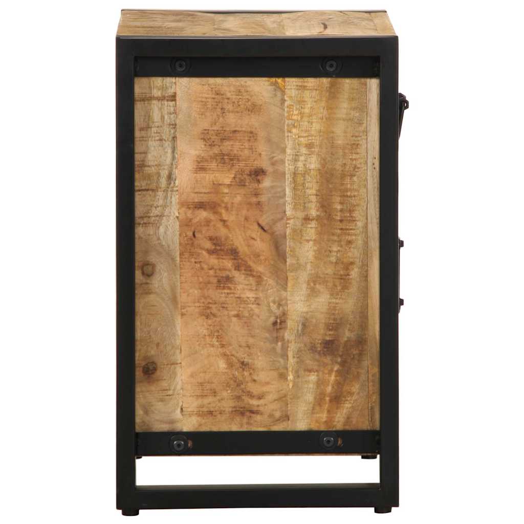 vidaXL Nachttisch 40x30x50 cm Raues Mango-Massivholz