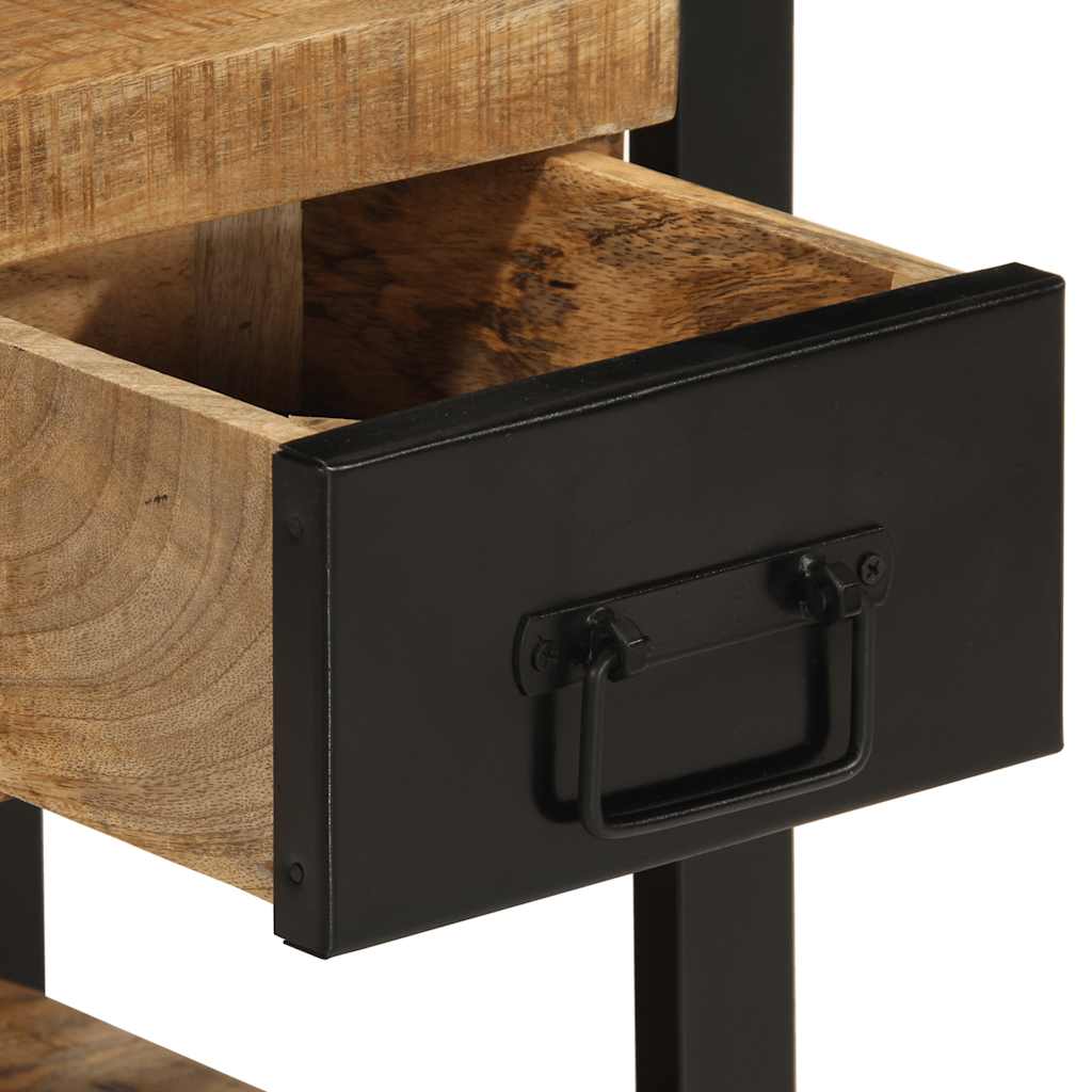 vidaXL Nachttisch 35x34x45 cm Raues Mangoholz