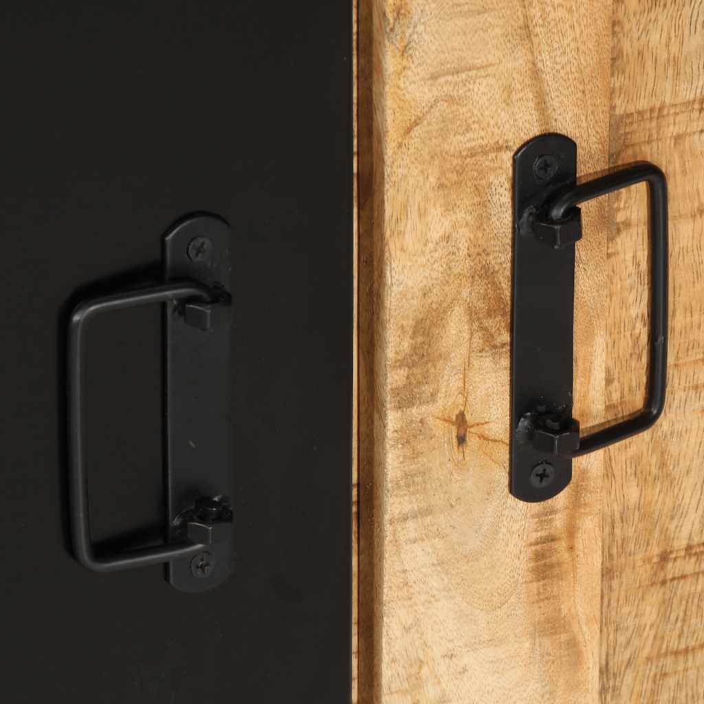 vidaXL Konsolentisch 90x35x75 cm Raues Massivholz Mango