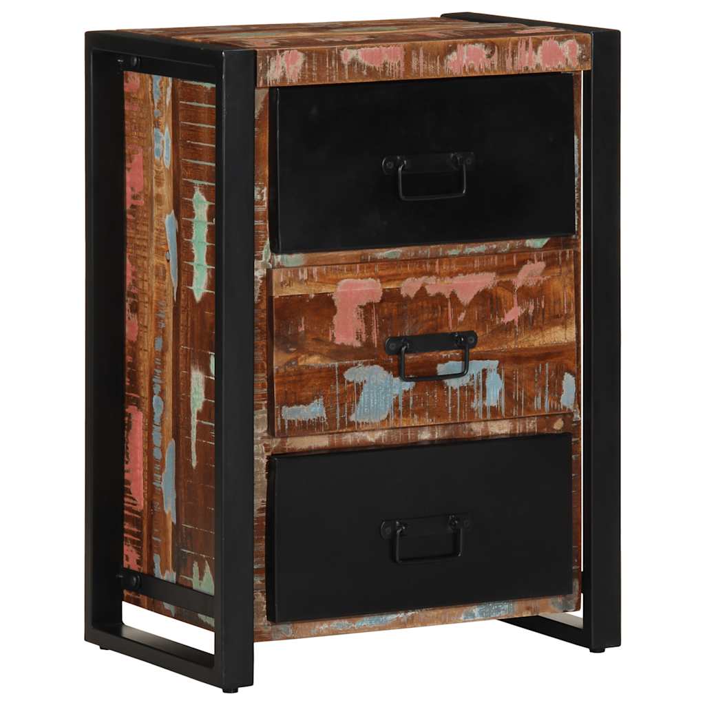 vidaXL Schubladenschrank Mehrfarbig 50x35x70 cm Massivholz Altholz