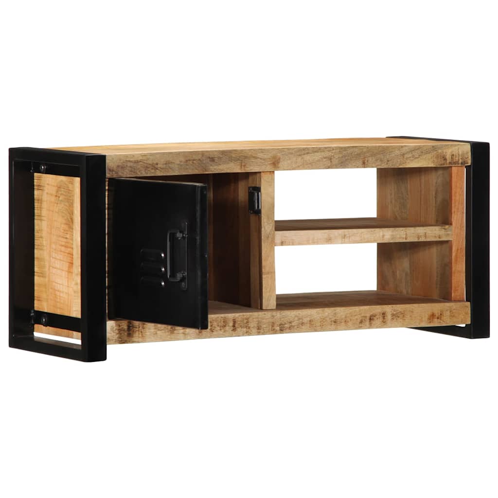 vidaXL TV-Schrank 80x30x35 cm Raues Massivholz Mango