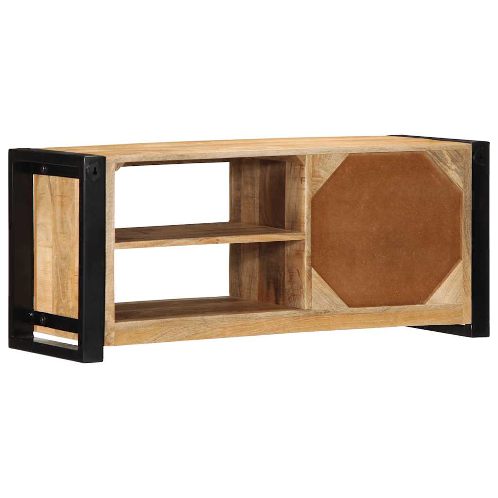 vidaXL TV-Schrank 80x30x35 cm Raues Massivholz Mango