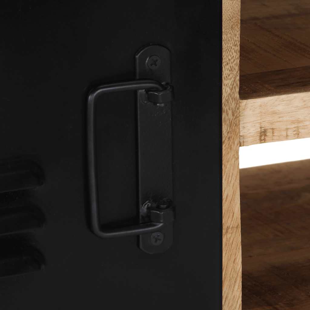 vidaXL TV-Schrank 80x30x35 cm Raues Massivholz Mango