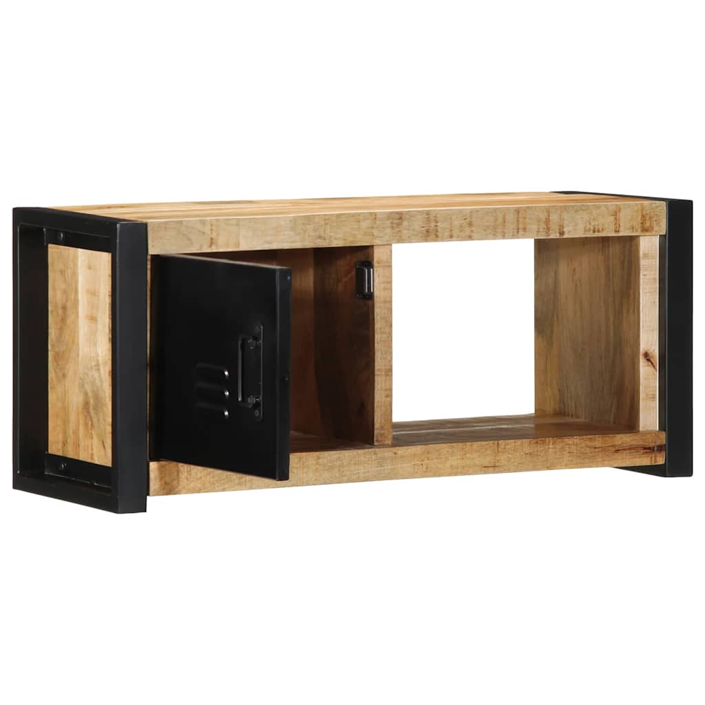 vidaXL TV-Schrank 80x30x35 cm Raues Massivholz Mango