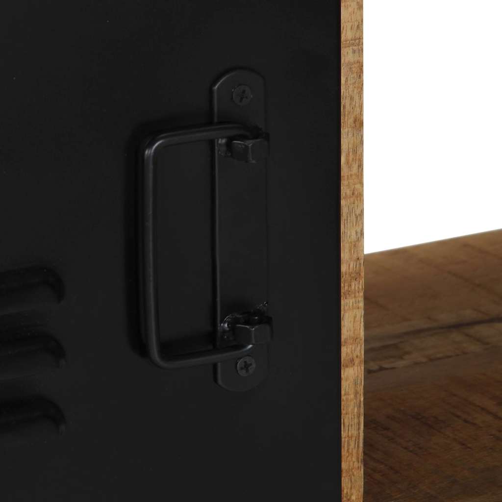 vidaXL TV-Schrank 80x30x35 cm Raues Massivholz Mango