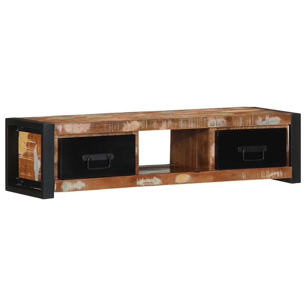 vidaXL TV-Schrank 100x30x25 cm Raues Massivholz Mango