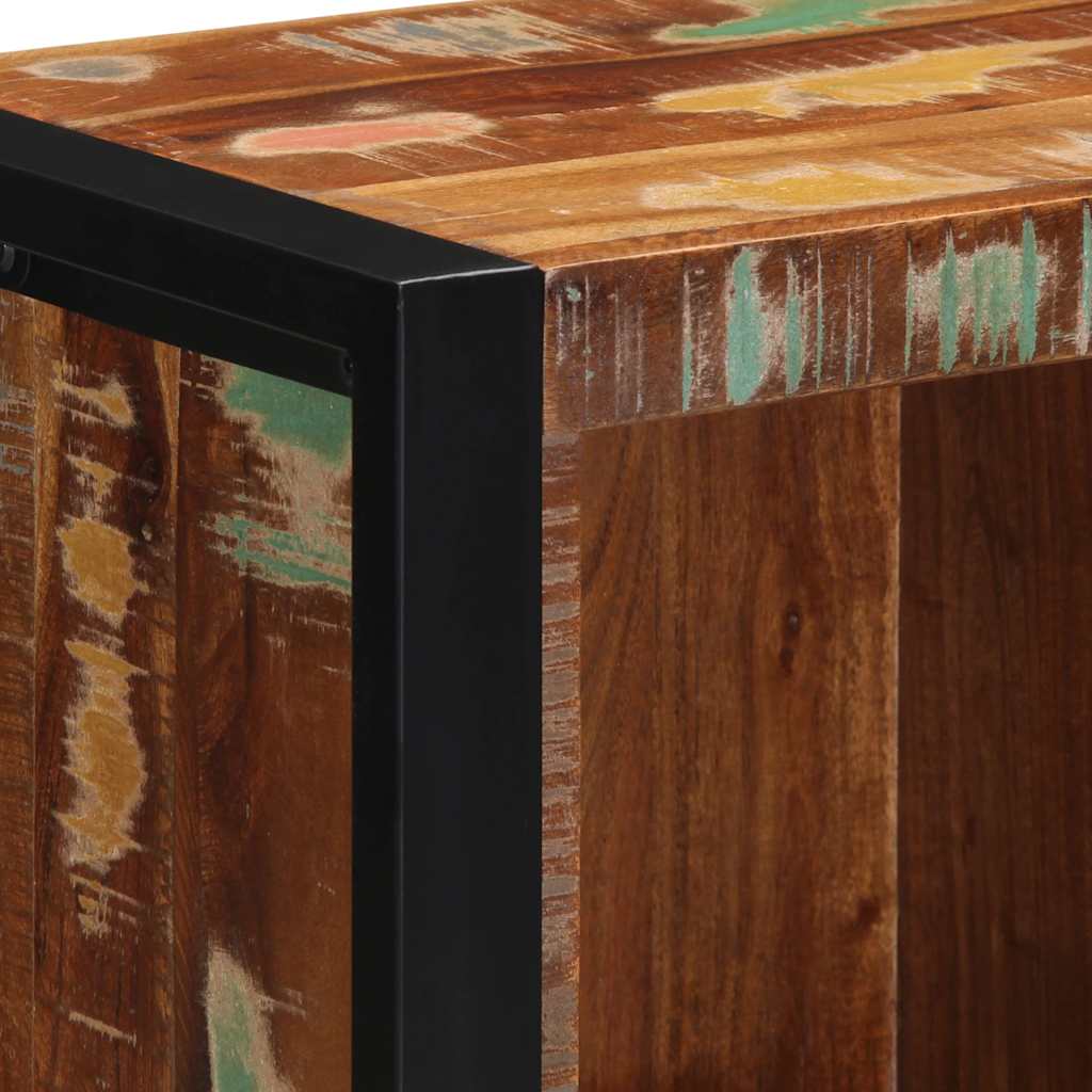 vidaXL Badschrank 40x30x90 cm Altholz Massivholz