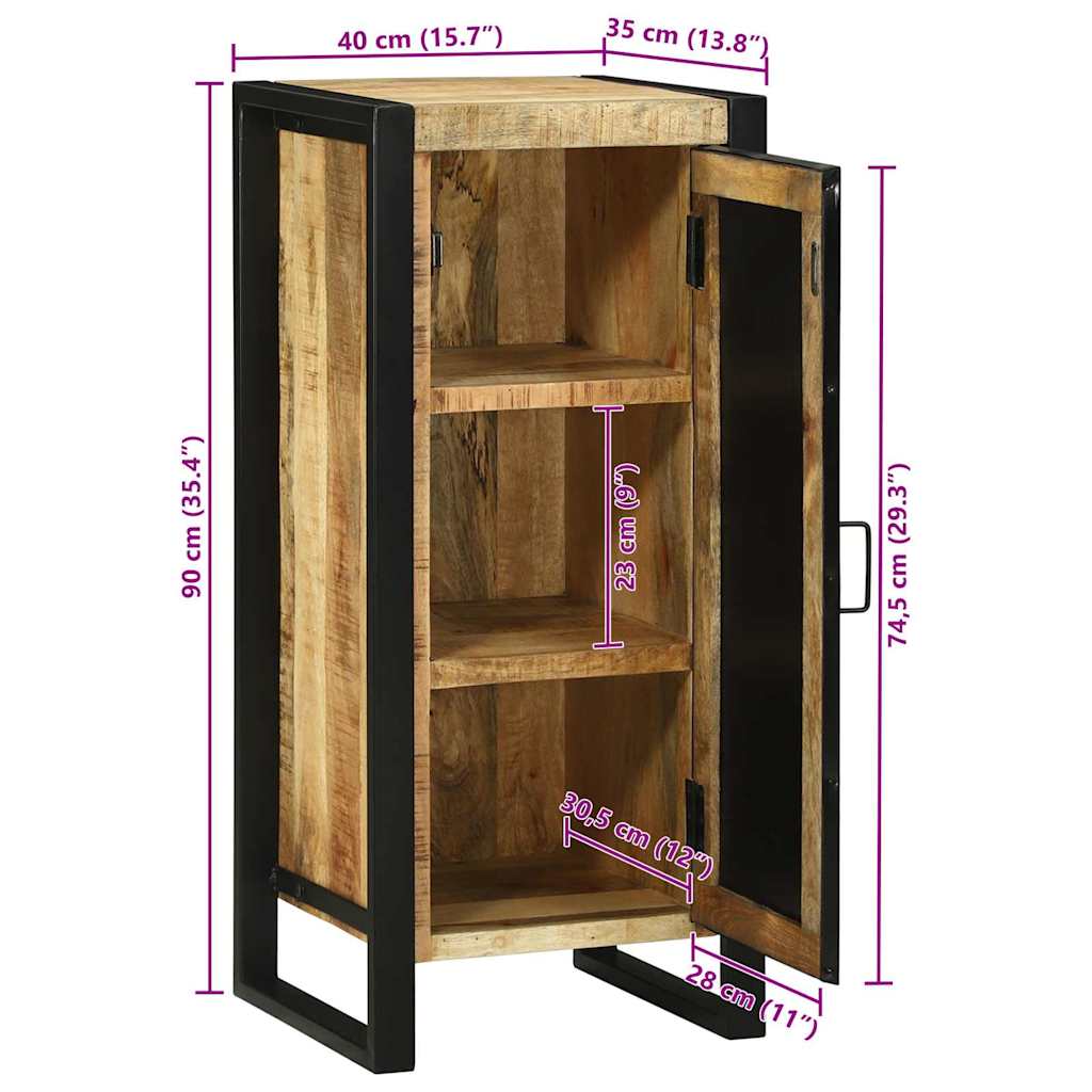 vidaXL Badezimmerschrank Braun 40 x 35 x 90 cm Massivholz Mango