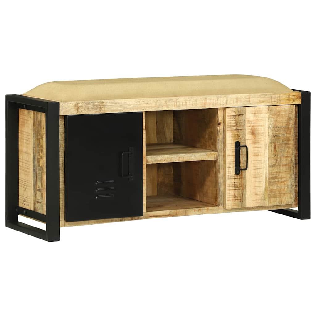 vidaXL Bank Schrank Braun 100 x 35 x 50 cm Massivholz Mango