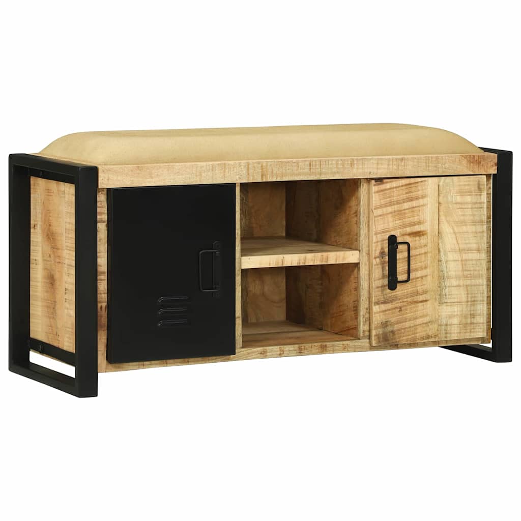 vidaXL Bank Schrank Braun 100 x 35 x 50 cm Massivholz Mango