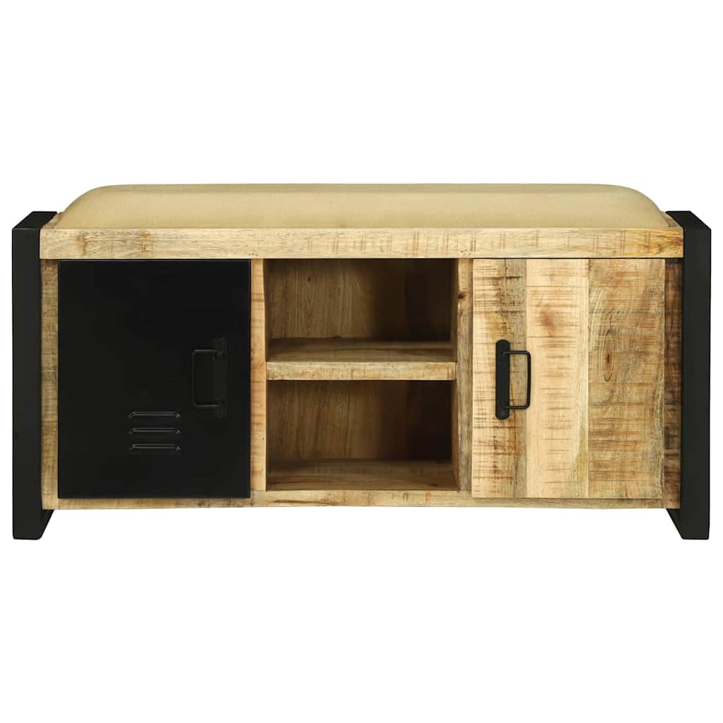 vidaXL Bank Schrank Braun 100 x 35 x 50 cm Massivholz Mango