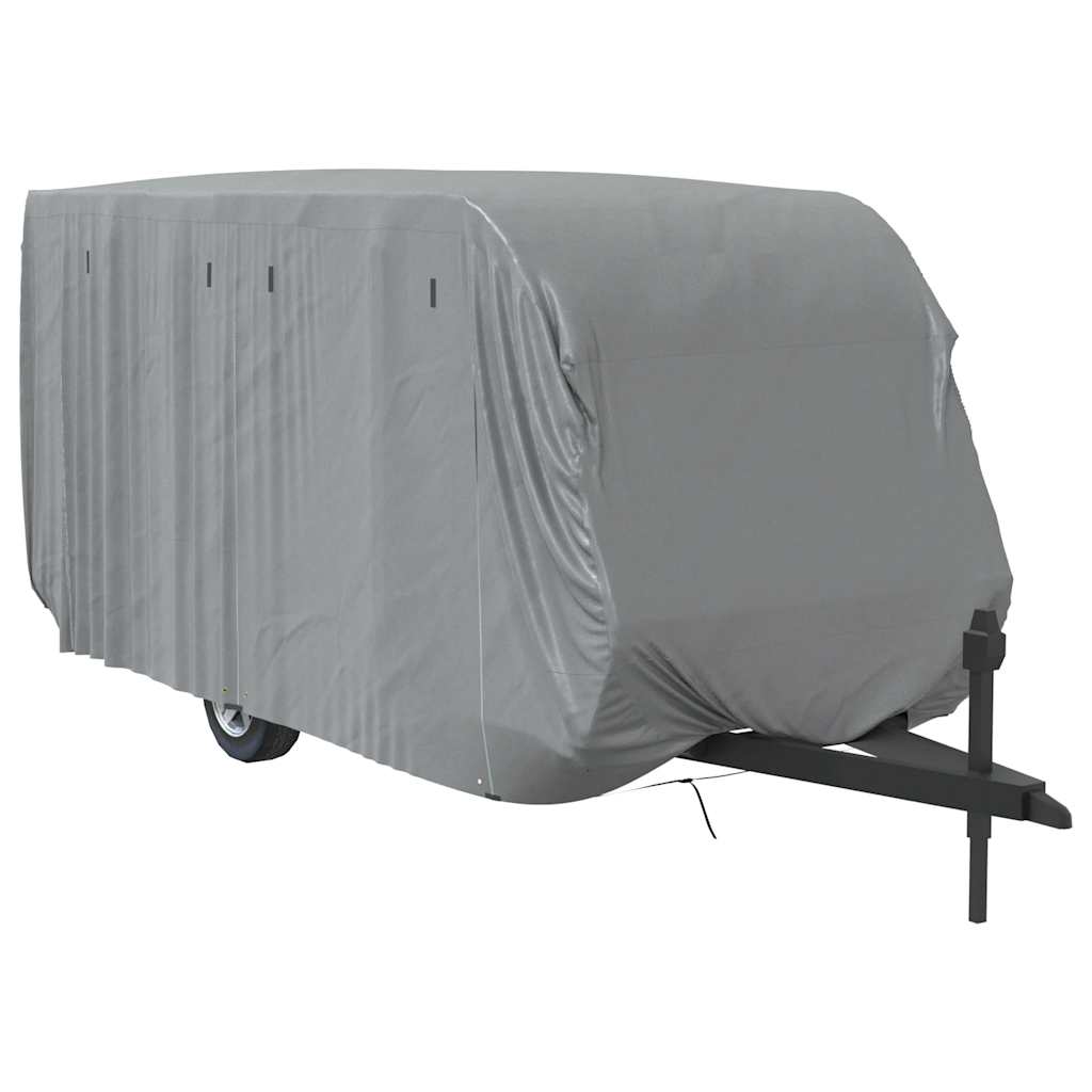 vidaXL Schutzhülle für Wohnwagen Grau 670x250x220 cm Vliesstoff