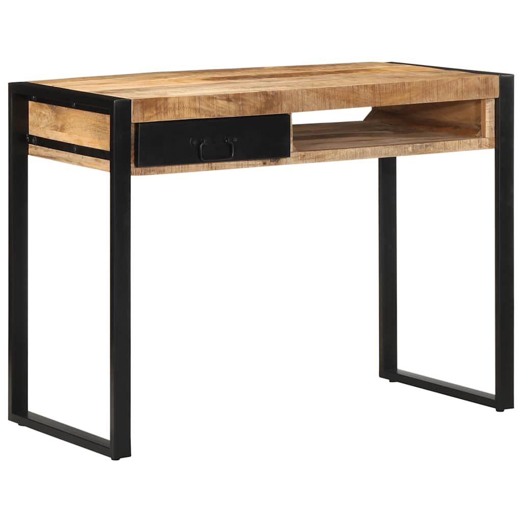 vidaXL Schreibtisch 100x50x75 cm Raues Massivholz Mango