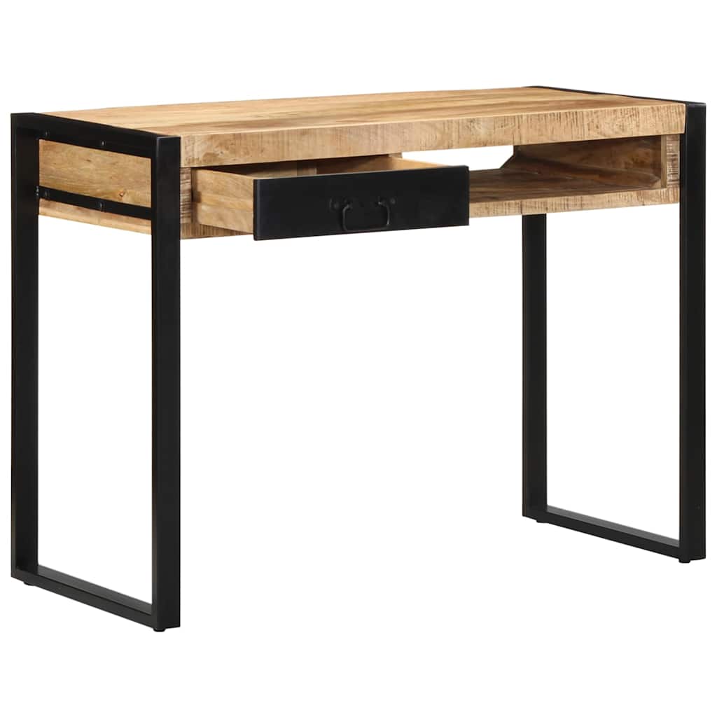vidaXL Schreibtisch 100x50x75 cm Raues Massivholz Mango