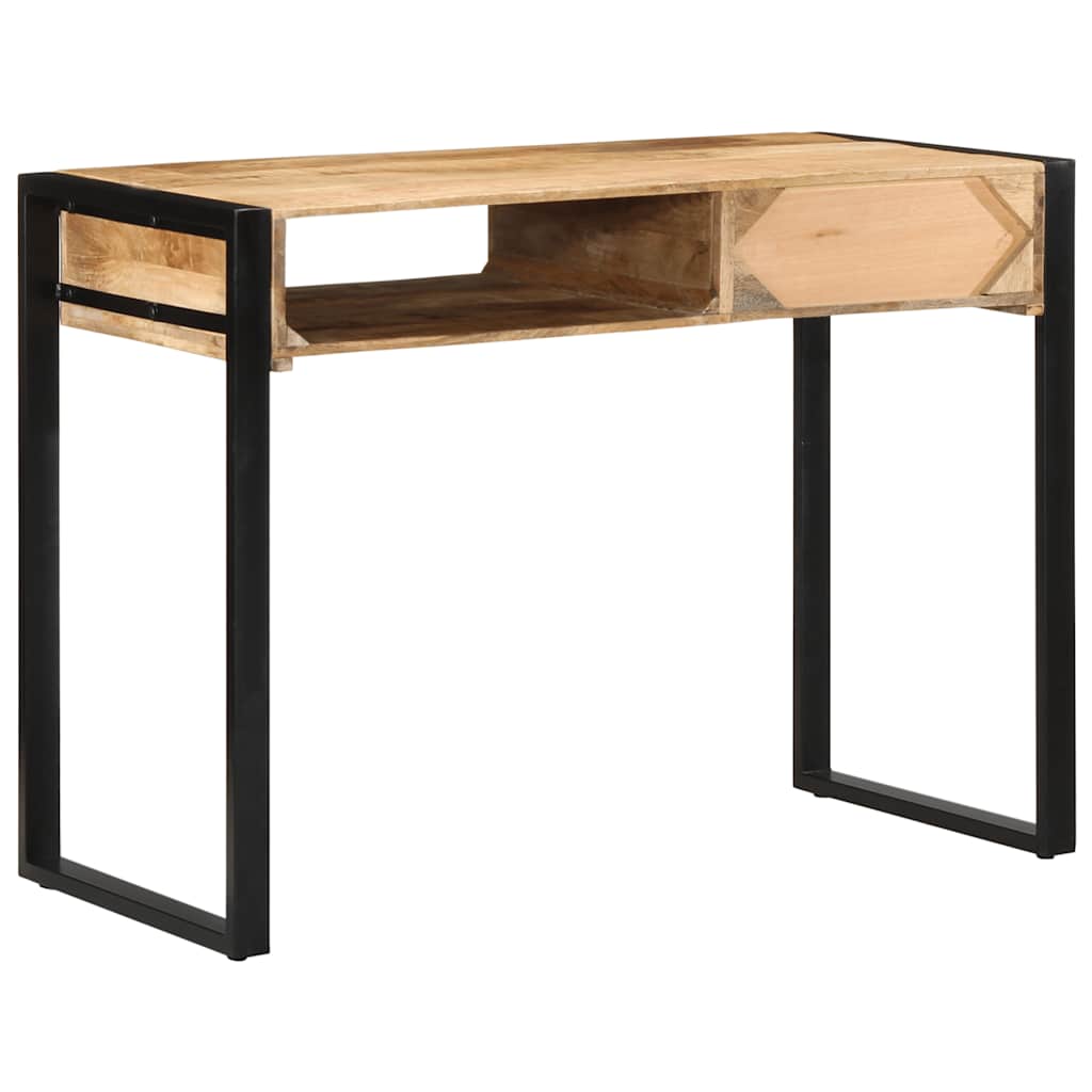 vidaXL Schreibtisch 100x50x75 cm Raues Massivholz Mango