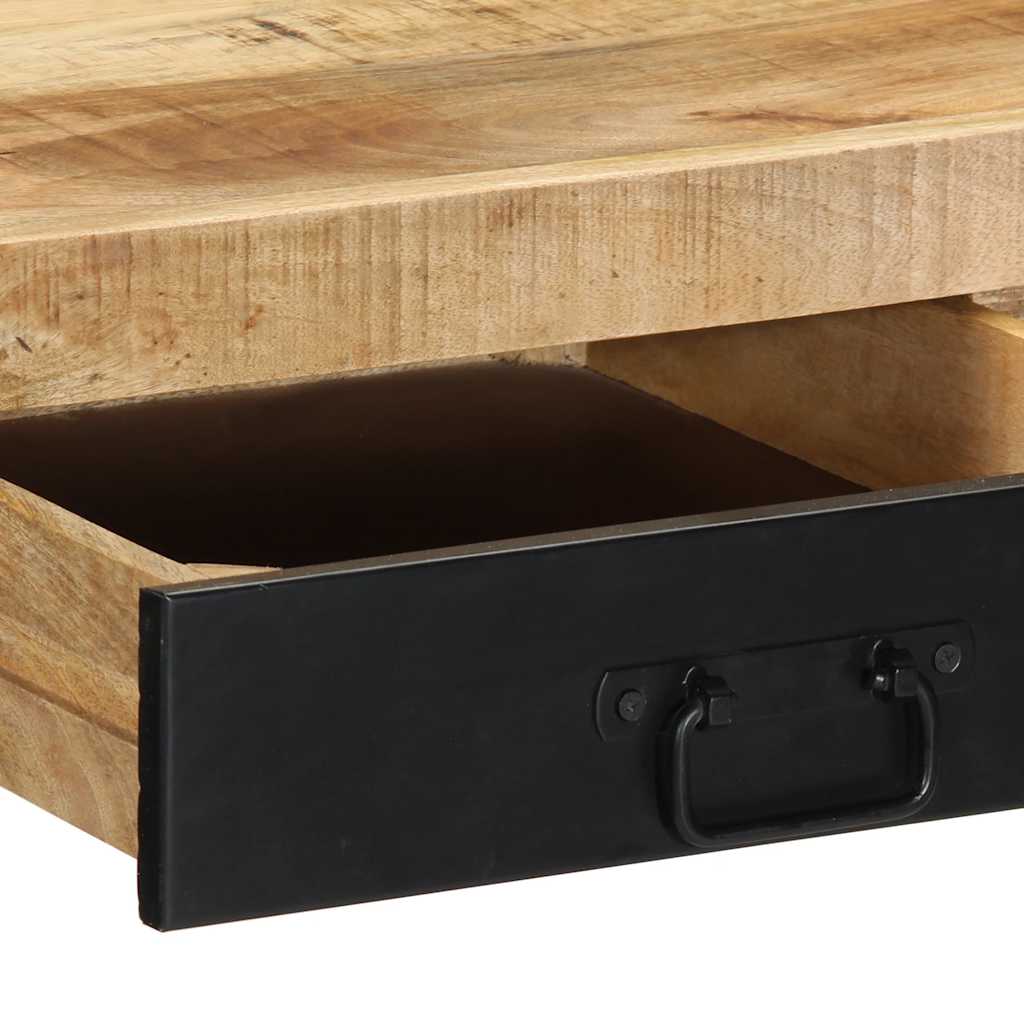 vidaXL Schreibtisch 100x50x75 cm Raues Massivholz Mango