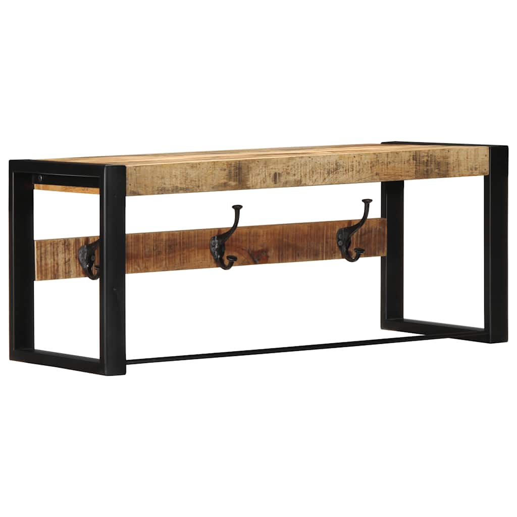 vidaXL Garderobe 80x35x35 cm Raues Massivholz Mango
