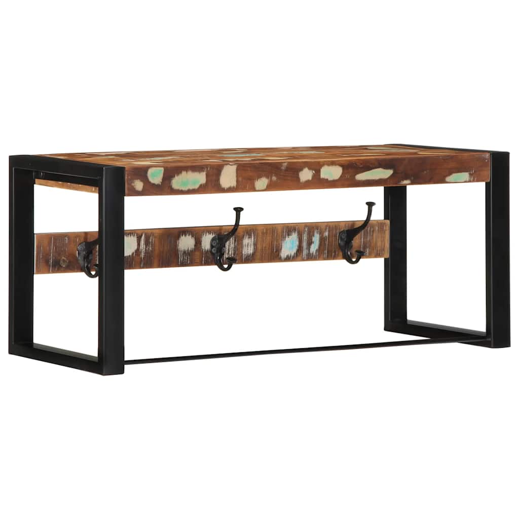 vidaXL Garderobe 80x35x35 cm Raues Massivholz Mango