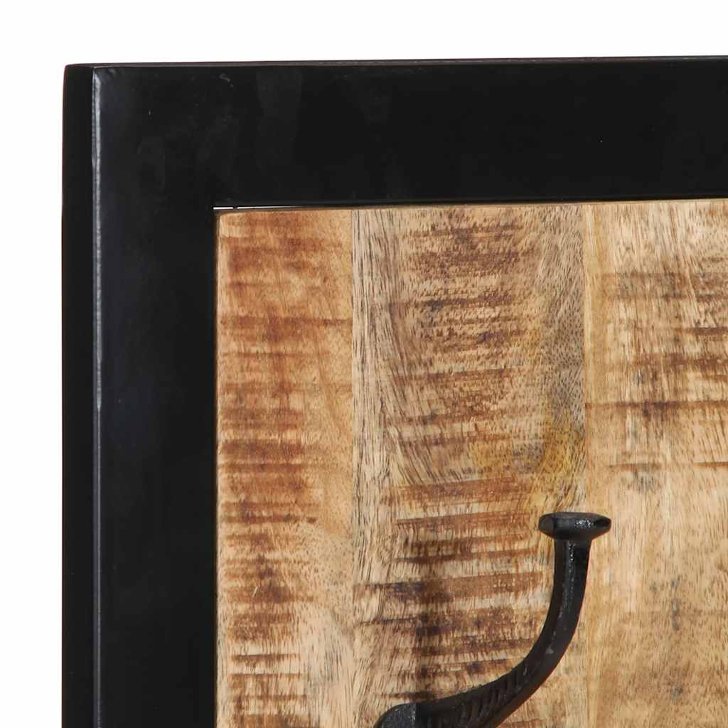 vidaXL Garderobe 40x2x80 cm Raues Massivholz Mango