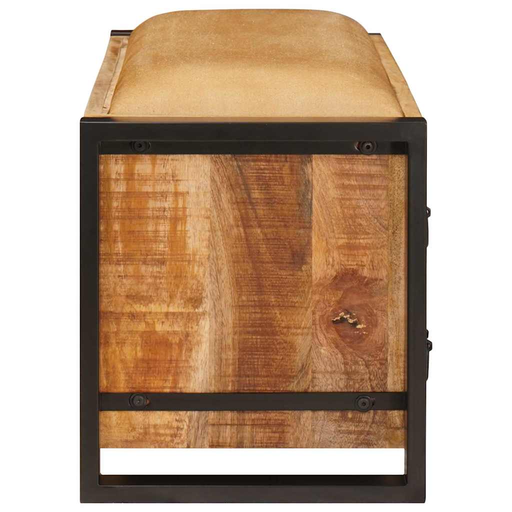 vidaXL Sitzbank mit Stauraum Braun 80 x 35 x 40 cm Massivholz Mango