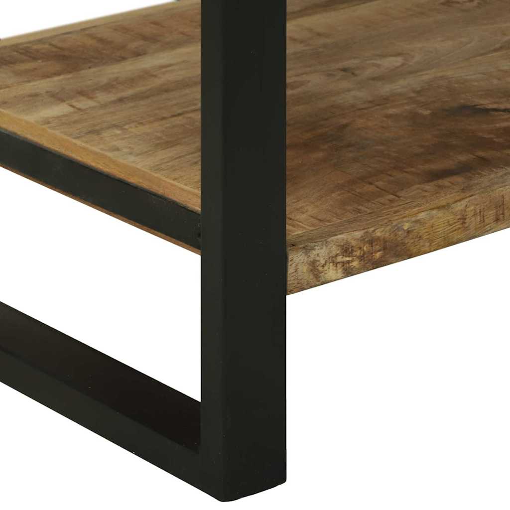 vidaXL Küchenregal Braun und Schwarz 80 x 40 x 160 cm Massivholz Mango