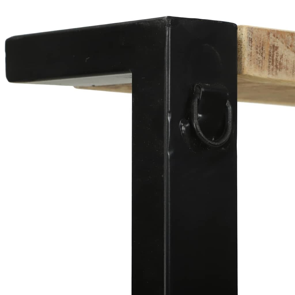 vidaXL Küchenregal Braun und Schwarz 80 x 40 x 160 cm Massivholz Mango