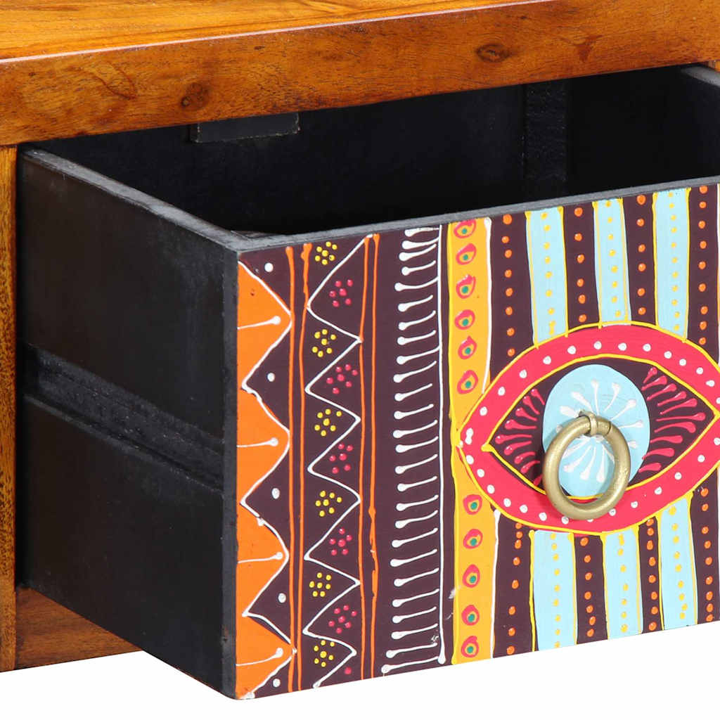 vidaXL Nachttisch mit Schubladen Braun 35 x 30 x 22 cm