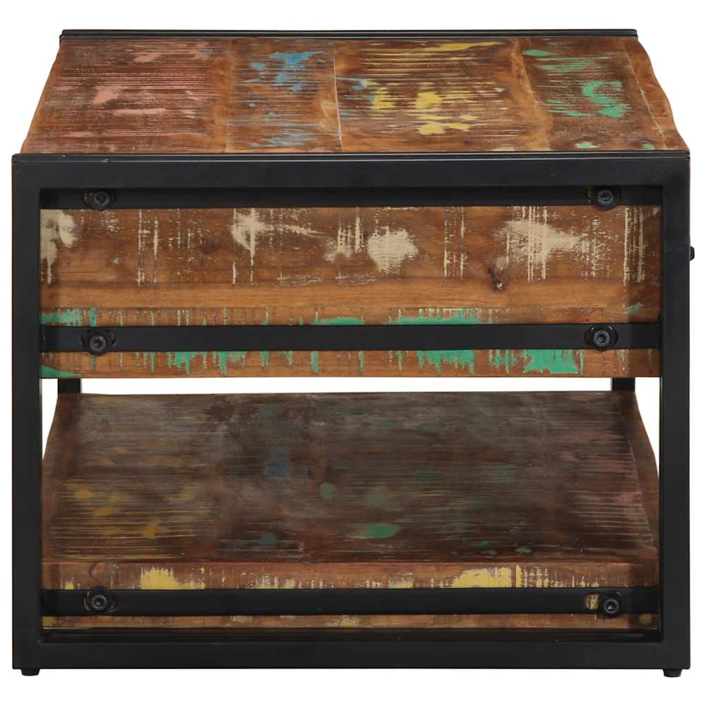 vidaXL Couchtisch Mehrfarbig 90x50x38 cm Altholz Massiv