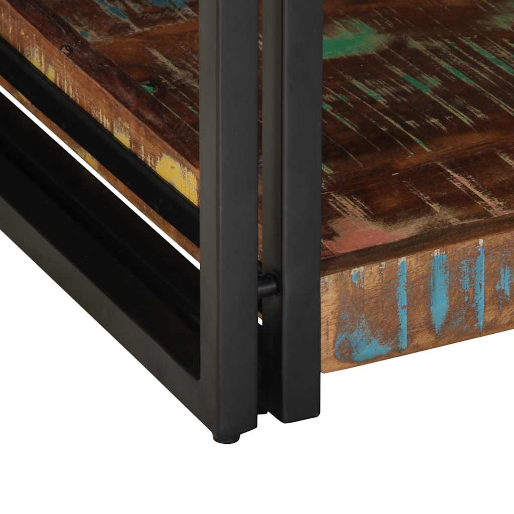 vidaXL Couchtisch Mehrfarbig 90x50x38 cm Altholz Massiv