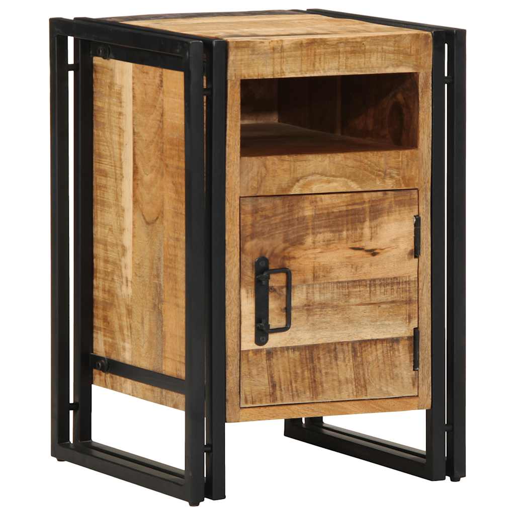 vidaXL Nachttisch 40x40x59 cm Raues Mango-Massivholz