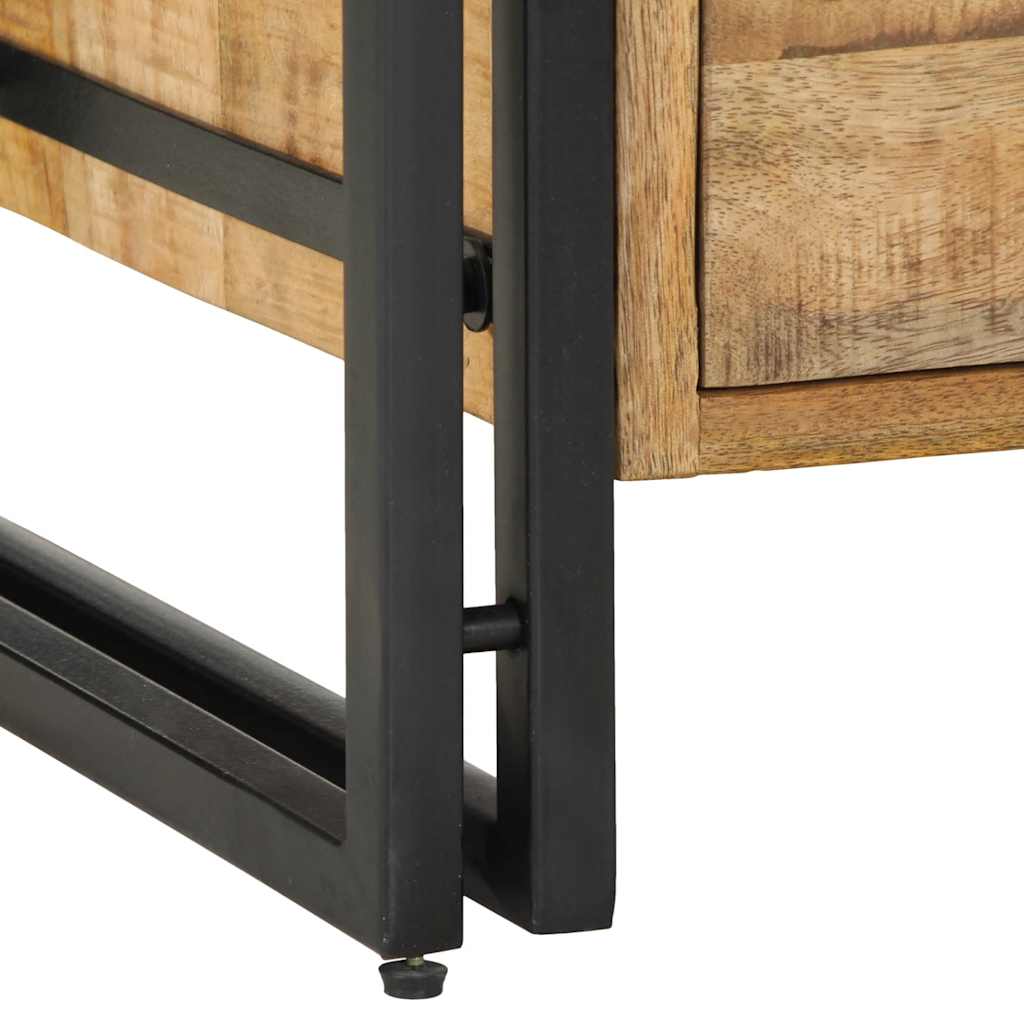 vidaXL Nachttisch 40x40x59 cm Raues Mango-Massivholz