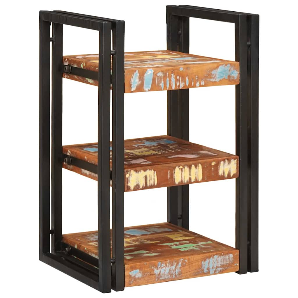 vidaXL Nachttisch Braun und Schwarz 38 x 33 x 58 cm Massivholz Mango