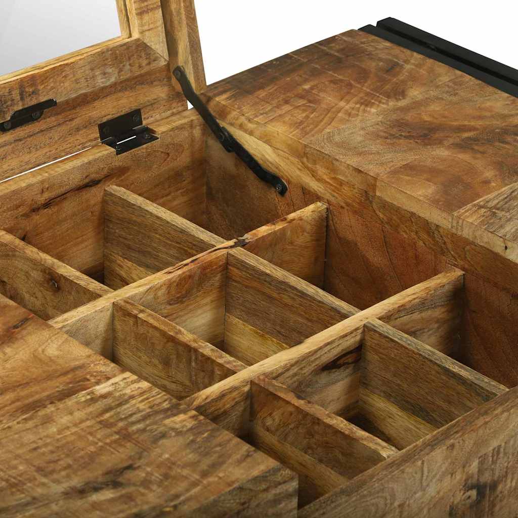 vidaXL Schlafzimmer-Frisiertische mit Speicher Braun Massivholz Mango