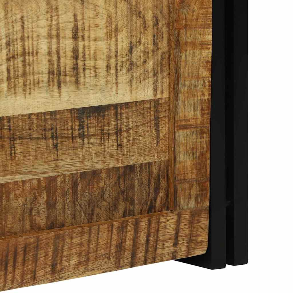 vidaXL Aufbewahrungsbox mit Speicher 50 x 50 x 50 cm Raues Mangoholz