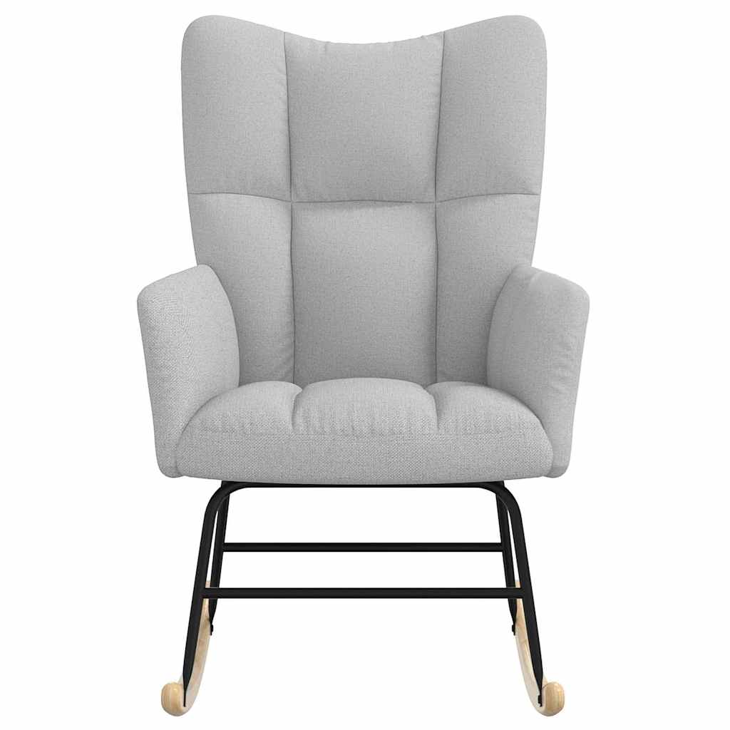 vidaXL Schaukelstuhl Wolkengrauer Stoff