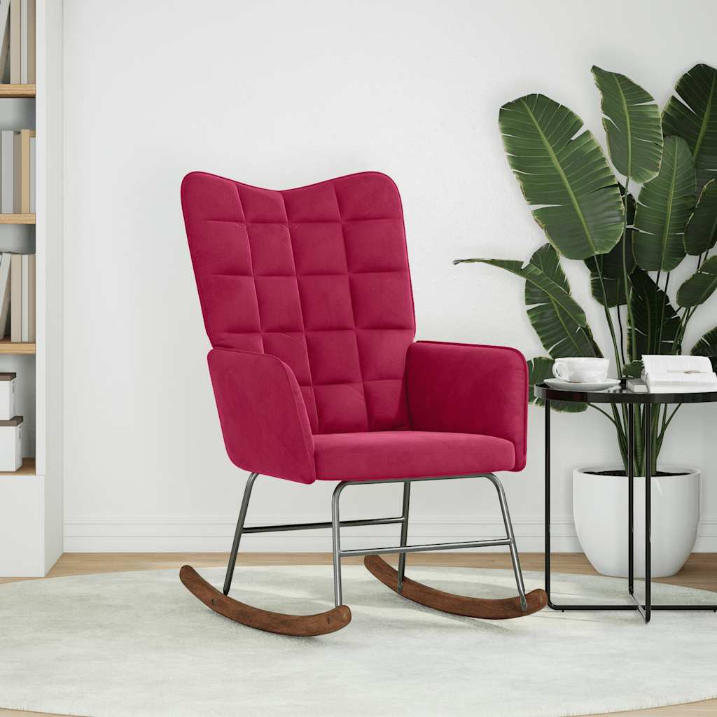 vidaXL Schaukelstuhl Hellgrau Samt