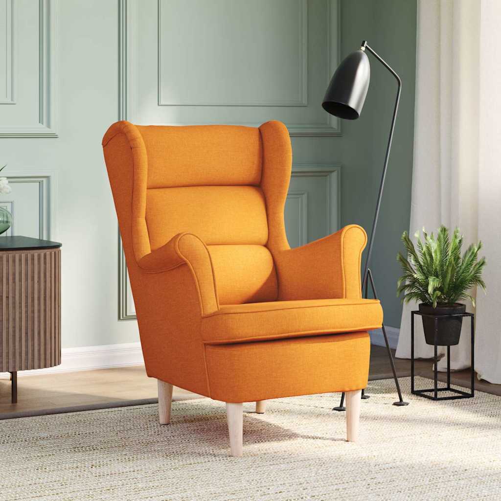 vidaXL Sessel mit Fußhocker Hellgrau Stoff