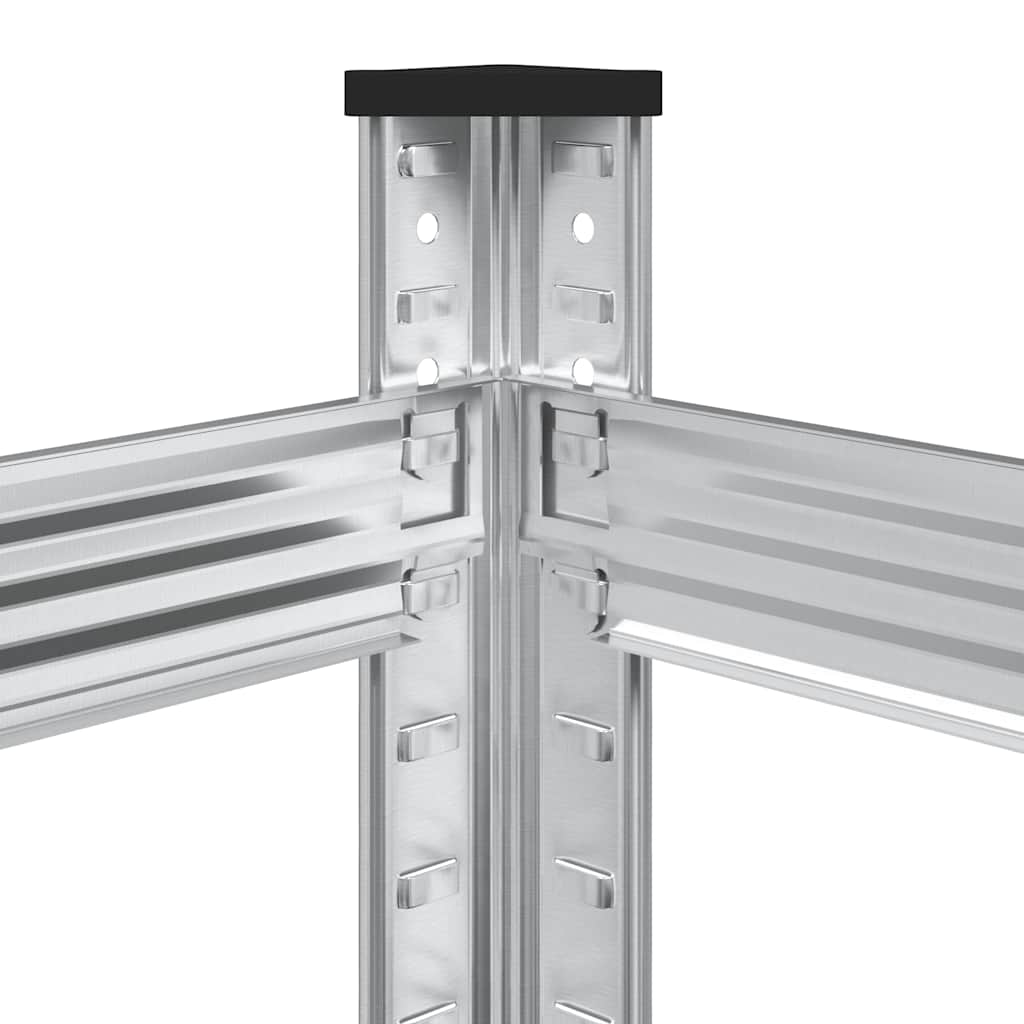 vidaXL Reifenregal mit 2 Böden Silbern 110x40x109 cm Stahl