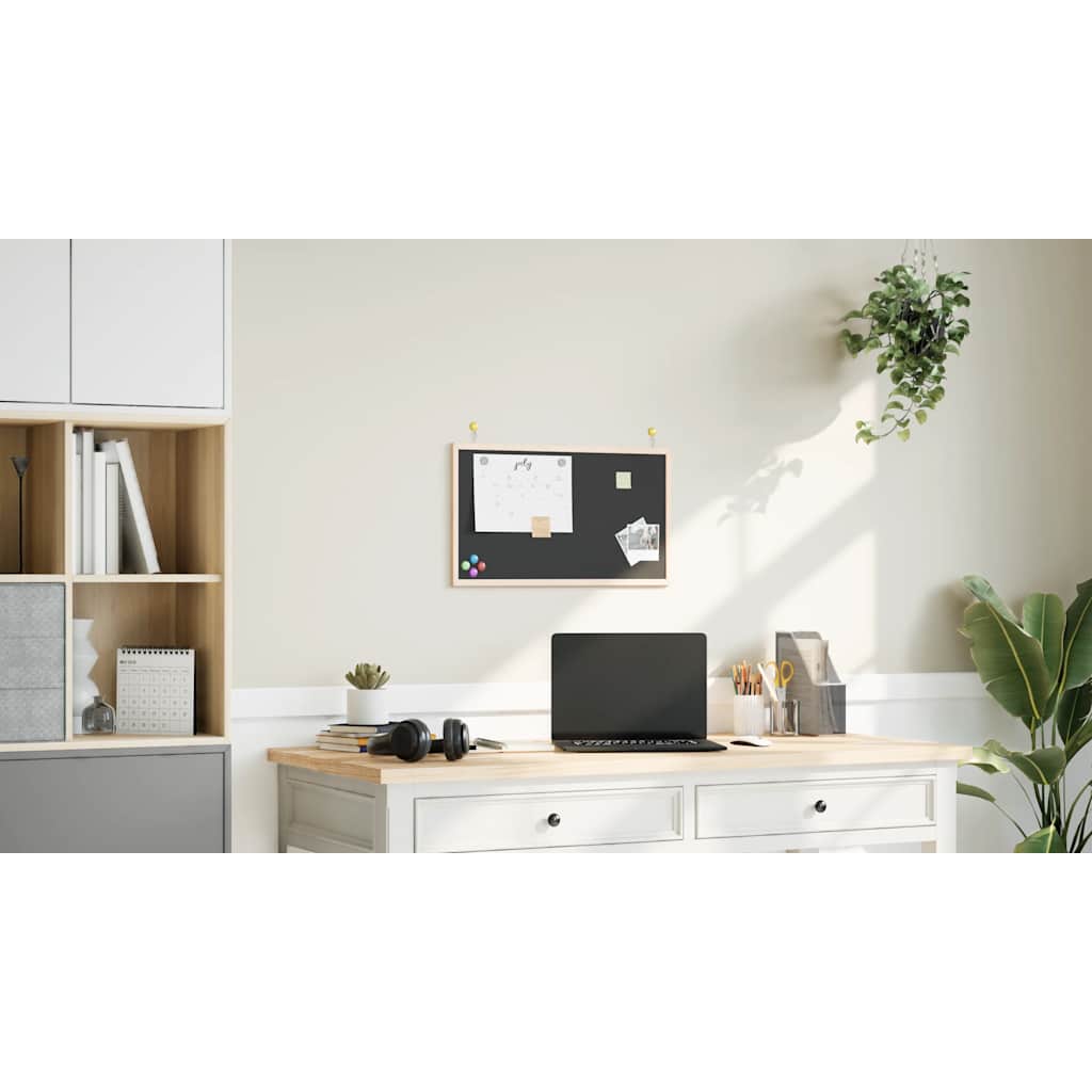 vidaXL Magnetisches Whiteboard mit massivem Kiefernholzrahmen 40x30 cm