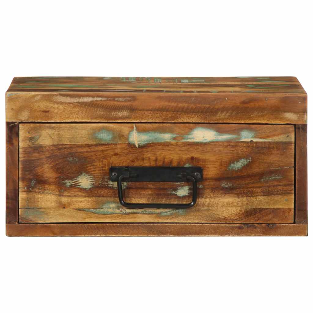 vidaXL Wand-Nachttisch Altholz Massiv