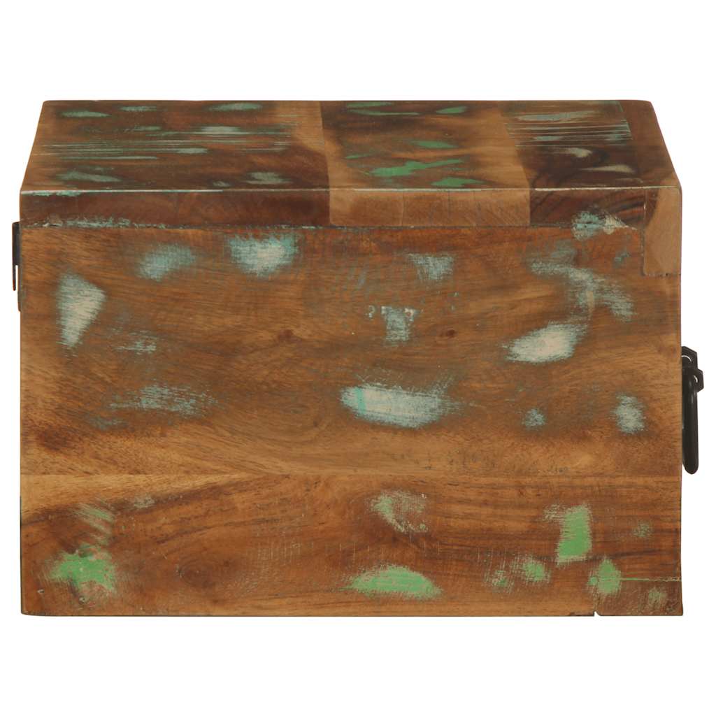 vidaXL Wand-Nachttisch Altholz Massiv