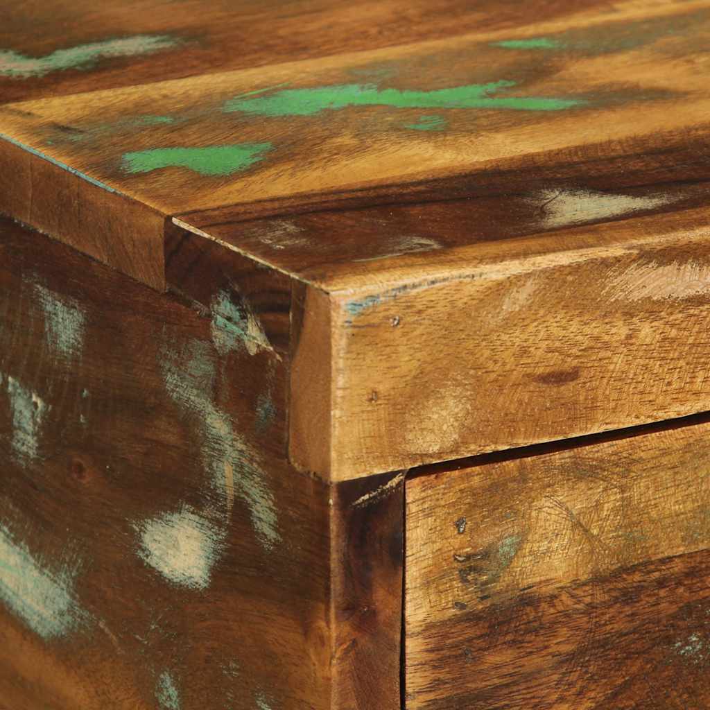 vidaXL Wand-Nachttisch Altholz Massiv