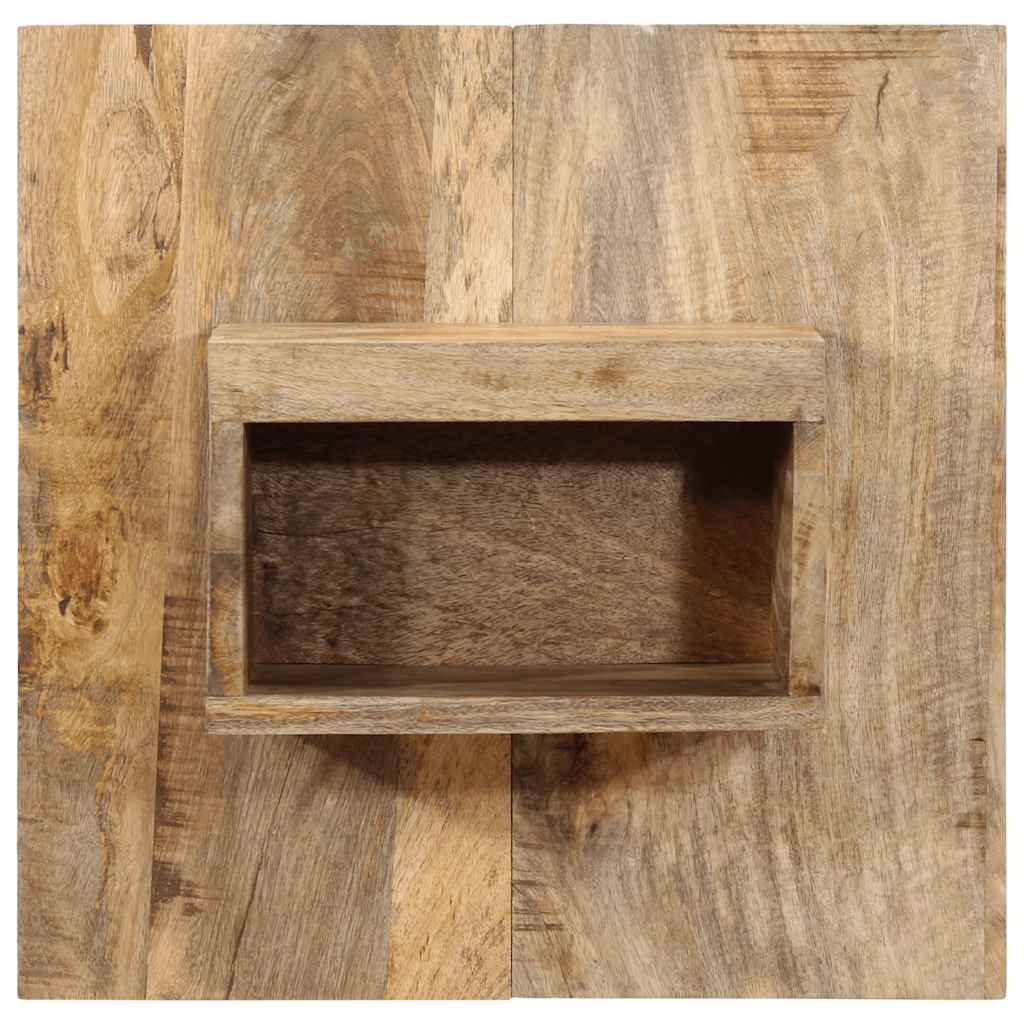 vidaXL Nachttisch 50x27x50 cm Raues Mango-Massivholz