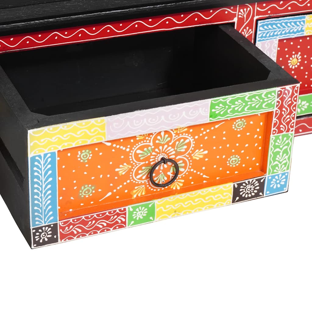 vidaXL TV-Schränk Mehrfarbig 100 x 30 x 24 cm Massivholz Mango