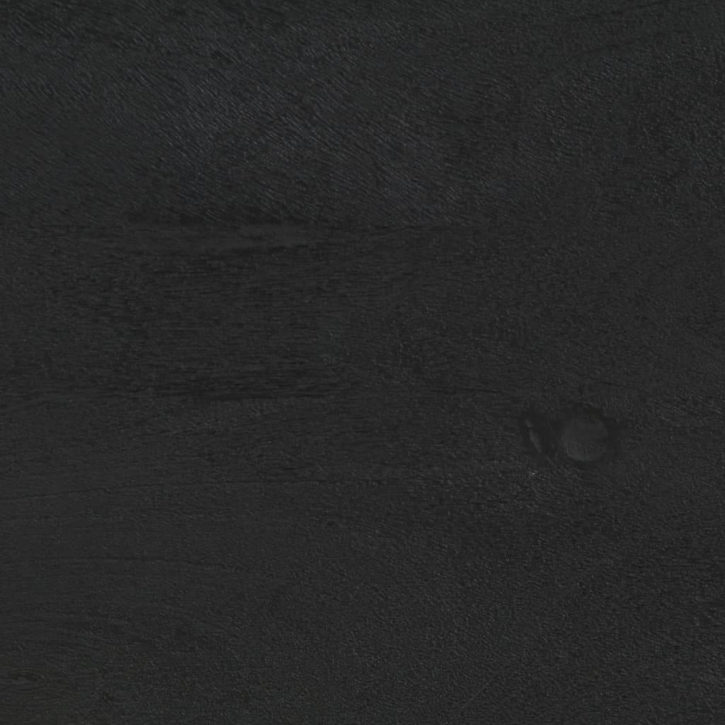 vidaXL Nachttisch Schwarz 40x33x46 cm Massivholz Mango